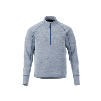 Performance Knit Half Zipper Sweater w/ Thumb Holes - Crane - Men's - Image 3