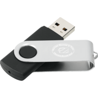 Rotate Flash USB Drive W/ Aluminum Cover - 16GB