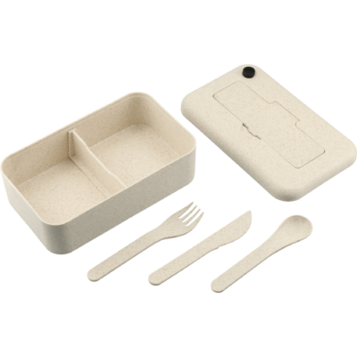 Sleek Lunch Box W/ Utensil Pocket - Made From Bamboo Fiber - Image 11