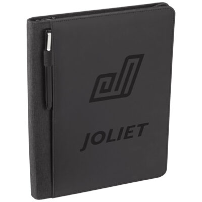 Vienna Modern Design Heathered Zippered Padfolio - Image 2